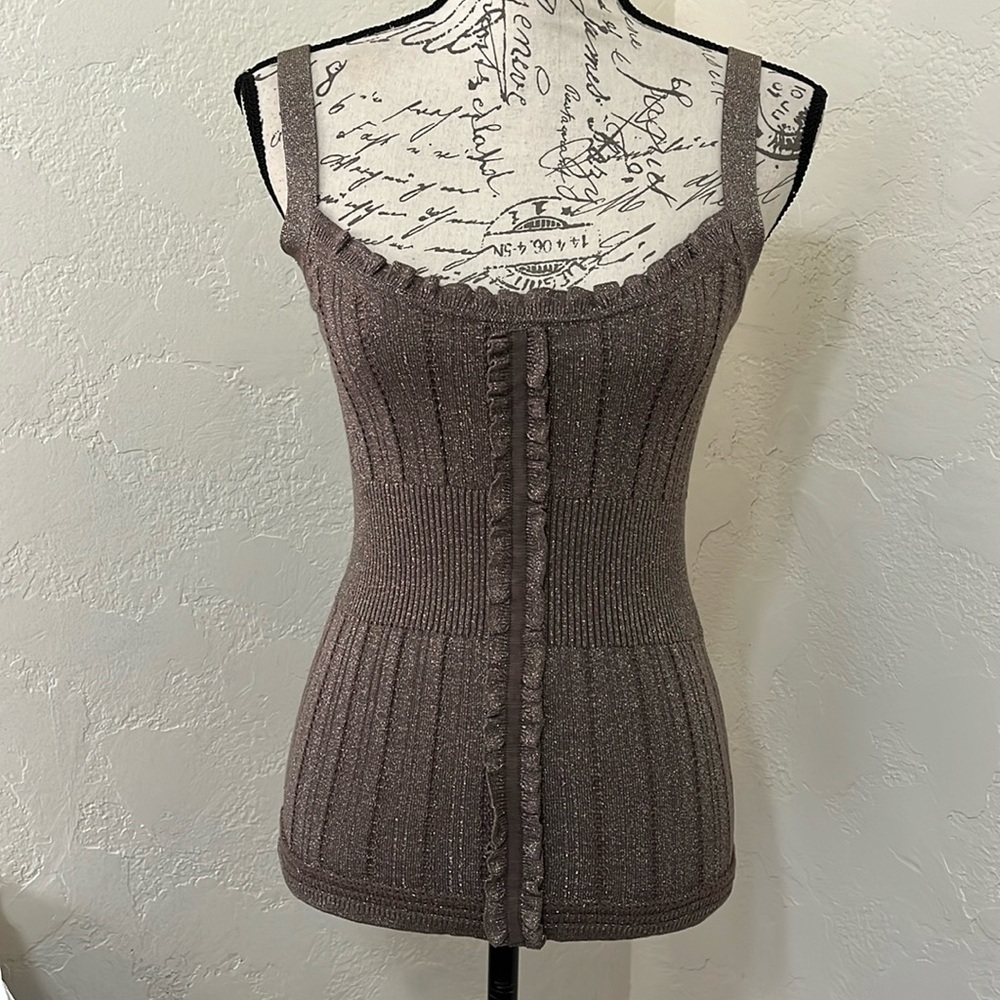 CITY Unltd. Top Metallic Gray Size Small